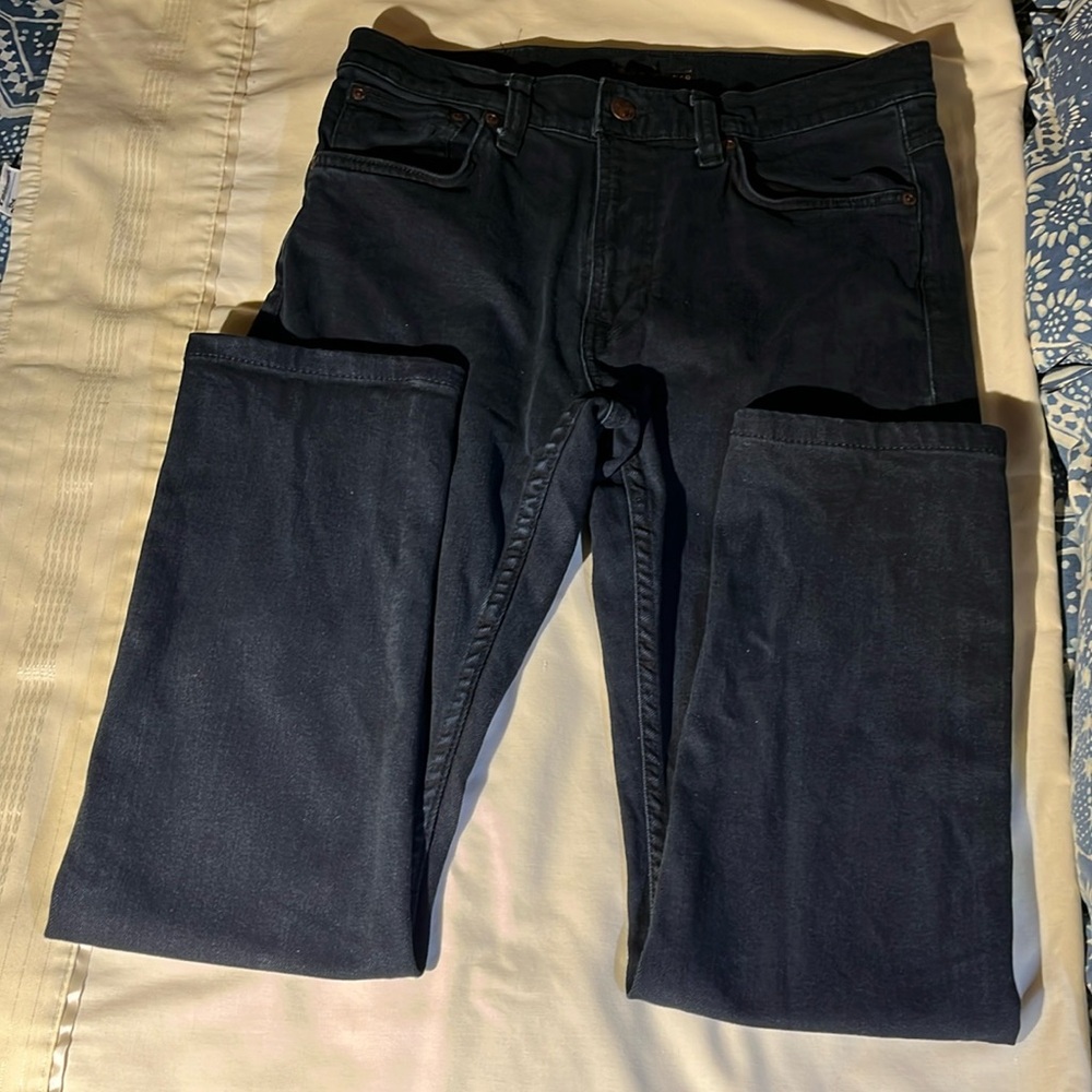 Nudie Jeans Co. Lean Dean Black Skies Jeans Size 32 x 29.